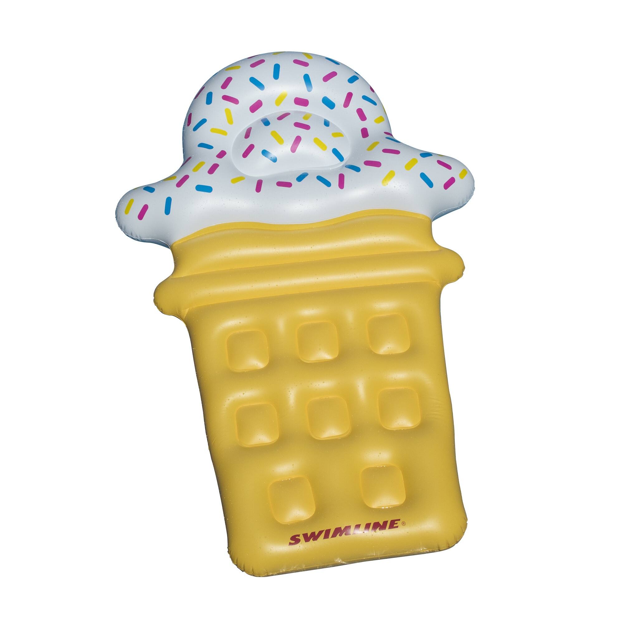 Swimline 72" Inflatable Ice Cream Cone Pool Lounge Raft